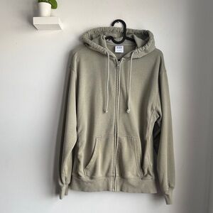 TNA Oversized Sage Zip-Up Sweater
